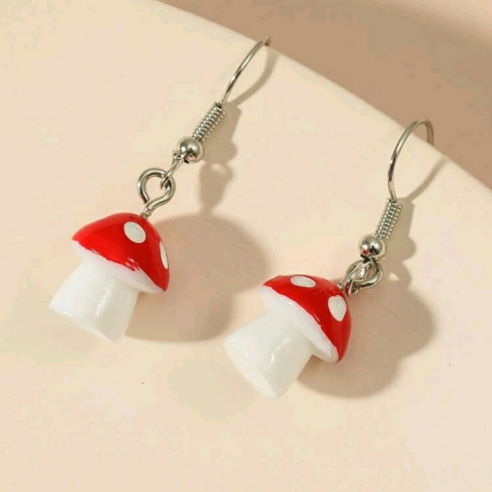 2/$29 Mushroom Earrings - Picture 2 of 3